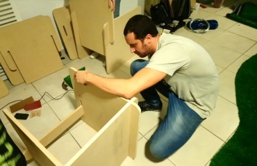 Teste e pr�-montagem das pe�as